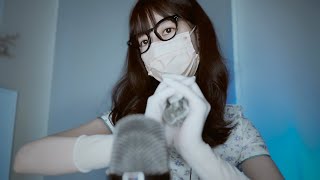 ASMR 新聞紙とゴム手袋の融合 📰💛🧤  紙の音、手術用ゴム手袋  Paper sound surgical rubber gloves [upl. by Gaither]