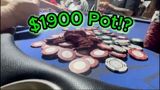 1900 Pot with Pocket AA  Poker Vlog 21 [upl. by Rina480]