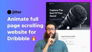 Full Page Website Scroll Animation for Dribbble [upl. by Jaye]