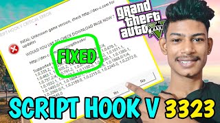 Script Hook V Critical ERROR FIX After New Update Rockstar V3323 GTA 5 [upl. by Arakahs]