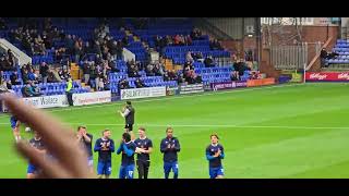 Oldham Athletic Players Thanking Fans Vs Tranmere Rovers 21124 202425 [upl. by Tryck]