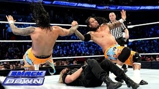 The Usos vs Seth Rollins amp Roman Reigns SmackDown Jan 3 2014 [upl. by Azile]