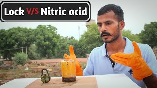 door lock vs nitric acid  क्या ताला बचेगा  😱 youtube expariment top real experiment [upl. by Nyraa859]