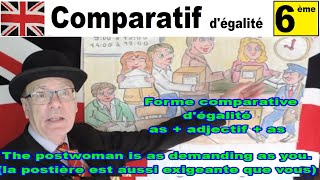 Le comparatif d’égalité as … as not so … as  Anglais 6ème [upl. by Longmire979]