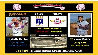 Game 44  1971 Seattle Pilots quotWhat Ifquot Scenario v Kansas City Royals  Brainiac Stadium [upl. by Hutchison]