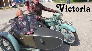 Victoria Motorrad 18 PS Oldtimer mit Beiwagen  Victoria classic motorcycle [upl. by Wilsey]