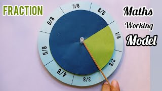 Maths Working Model On Fractions Fraction Maths TLM  Maths Fraction Working Model  mathsmodel [upl. by Anaeda]