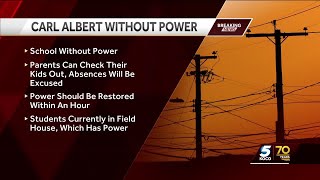 Parents allowed to check out students after Carl Albert High School loses power [upl. by Turnheim665]