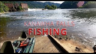 KANAWHA FALLS fishingWEST Virginiasmallmouth FISHING [upl. by Acessej]