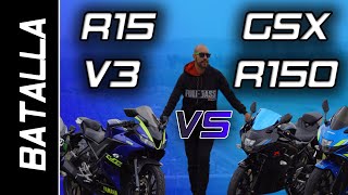 R15 V3 VS GSXR 150  BATALLA A MUERTE FULLGASS [upl. by Petulia460]