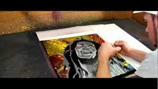 Bob Marley 4 Canvas Multilayer Stencil [upl. by Knox647]