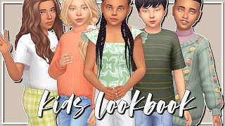 The Sims 4  KIDS LOOKBOOK 🐻   CC links [upl. by Hguh364]