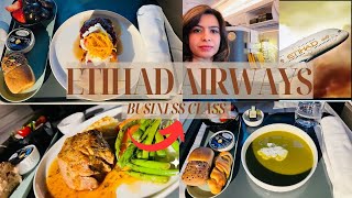 Etihad Airways Business Class Abu Dhabi to Chicago✈️ 🥳 [upl. by Gertrud]