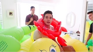 GIANT POOL INFLATABLES PRANK [upl. by Al117]