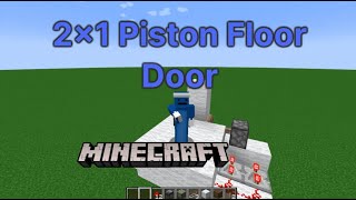 Minecraft 2x1 Piston Floor Door [upl. by Notgnillew]