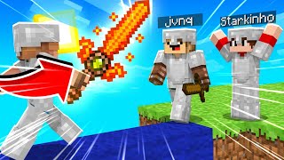 EQUIPE JVNQ vs MESTRE DA ESPADA DE FOGO  MINECRAFT SKYWARS [upl. by Angus711]