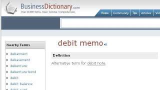 What Is A Debit Memo [upl. by Bertilla]