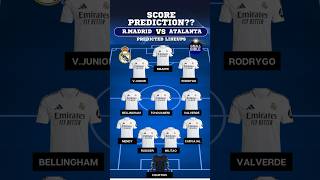 REAL MADRID vs ATALANTA Lineups amp Starting XI⚪🔵 shorts supercup [upl. by Milford]