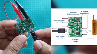 battery charger module board for lithium 18650 37V batteries  2A TP4056 module board [upl. by Arutnev312]