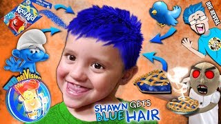 SHAWN gets BLUE HAIR Song 🎵  Cool Surprise FUNnel FV Family Vlog [upl. by Nats35]