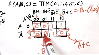 3 variable Kmap for POS form  explained with example [upl. by Nereus]