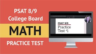 PSAT 89 Math Practice Test  College Board Test 1 [upl. by Zobias]