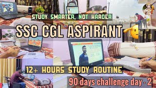 SSC CGL ASPIRANT🫡  SSC STUDY VLOG❤️  12 HOURS STUDY ROUTINE😊  dayinthelifeofsscaspirant [upl. by Neirb573]