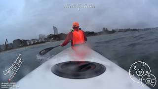 Surfski downwind  Auckland in winter [upl. by Uticas498]