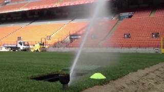 San Siro 24 irrigatori per lerba ibrida  24 sprinklers for hybrid grass [upl. by Lamprey]