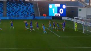 Manchester City Women v Chelsea Ladies  Megan Campbell goal disallowed [upl. by Nawed175]