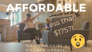 WAYFAIR ACCENT CHAIR REVIEW  KITCHEN UPDATE [upl. by Eldoria]