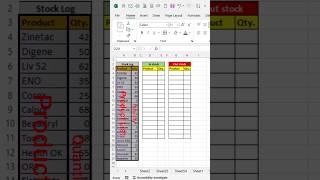 Inventory management in excel l use of filter function in excel excelshorts shorts ytshorts [upl. by Silvan]