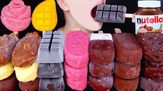 ASMR MAGNUM CHOCOLATE ICE CREAM NUTELLA DESSERT MUKBANG 초콜릿 아이스크림 먹방 チョコレートアイスクリーム 咀嚼音 EATING SOUNDS [upl. by Augustin]