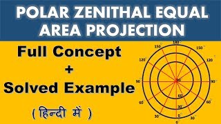 polar zenithal equal area projection [upl. by Eicram]