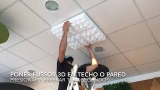 Como instalar paneles EliAcoustic difusores acusticos Fussor 3D en techo [upl. by Truelove]