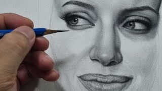 Graphite Pencil Shading Realistic SkinTone LIVE Drawing  Tutorial [upl. by Roe]