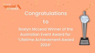 Roslyn McLeod Lifetime Achievement Award 2024 [upl. by Aikemal]