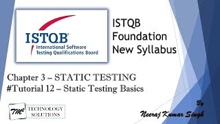 ISTQB Foundation Level  31 Static Testing Basics  Static Analysis  Defects of Static Testing [upl. by Juanne]