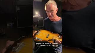 Sting e il suo Fender Precisone Bass del 54 di “riserva” bassyourlife [upl. by Midge439]