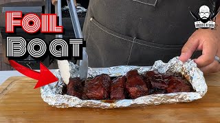 How To Make Spare Ribs Into St Louis Style Ribs Foil Boat [upl. by Eissoj]