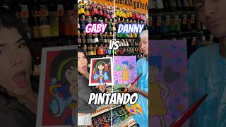 GABY Y DANNY COMPITEN🤬 POR EL MEJOR CUADRO🤯🎨 DannyCriispin shortviral viral slime [upl. by Saffian]