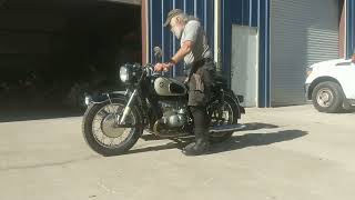 1960 R50S to R100GS conversion with Ural Sidecar Cold Start [upl. by Eiznil517]