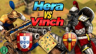 Portuguese vs Byzantines  1v1 Arabia  vs Vinchester  AoE2 [upl. by Marlin]