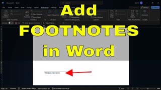 How to ADD FOOTNOTES in Microsoft Word Easy Method [upl. by Schreib]