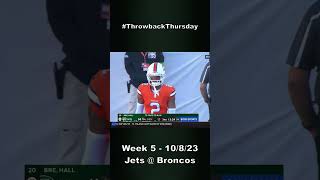 New York Jets  Denver Broncos Week 5 2023 ThrowbackThursday NFL Shorts [upl. by Aitnauq620]