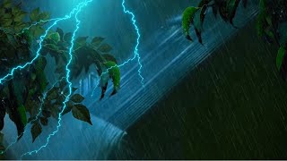 Fall Asleep Immediately with Heavy Rain amp Powerful Thunder Sounds at Night [upl. by Pressman]