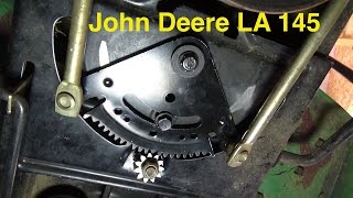 Steering Sector amp Pinion Gear Replacement  John Deere LA145 Riding Mower [upl. by Lanie]