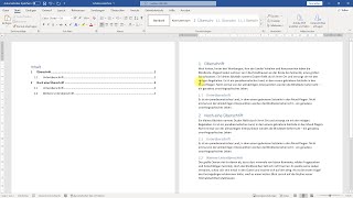 Word Inhaltsverzeichnis erstellen mit Nummerierung Seitenzahlen eigenem Design – WordTutorial [upl. by Glynnis]