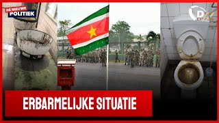 🚀 De Nieuwe Politiek Live Slechte situatie Kazerne Nationaal Leger Suriname [upl. by Annahsit]