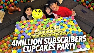 4 MILLION SUBS CUPCAKE PARTY  Ranz and Niana [upl. by Hillinck385]